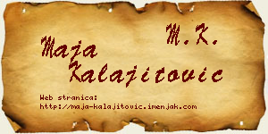 Maja Kalajitović vizit kartica